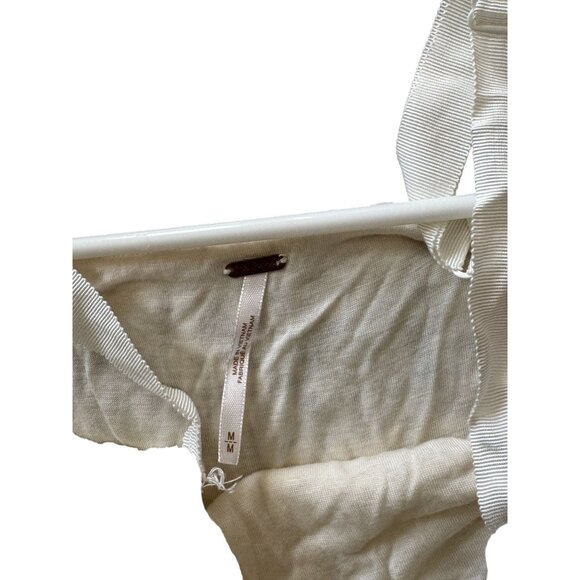 FREE‎ PEOPLE Cream Metallic Ombre Sleeveless Short Dress Women's Medium /m2 - Picture 10 of 10